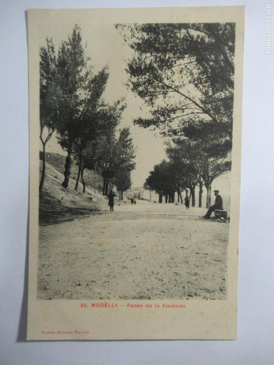 Postales: Morella (Castell&oacute;n) - Paseo de la Alameda - Escrita