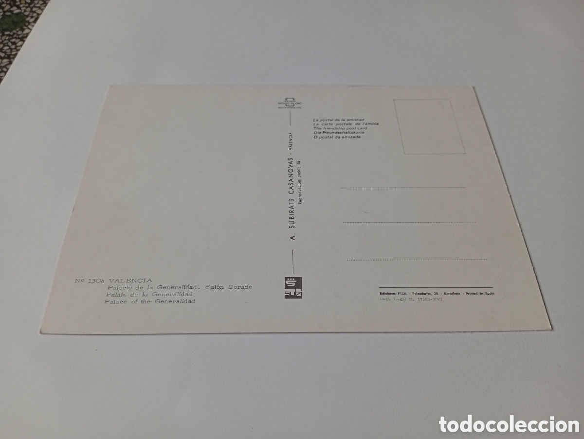 Postales: Postal Valencia Palacio de la Generalitat - Foto 2