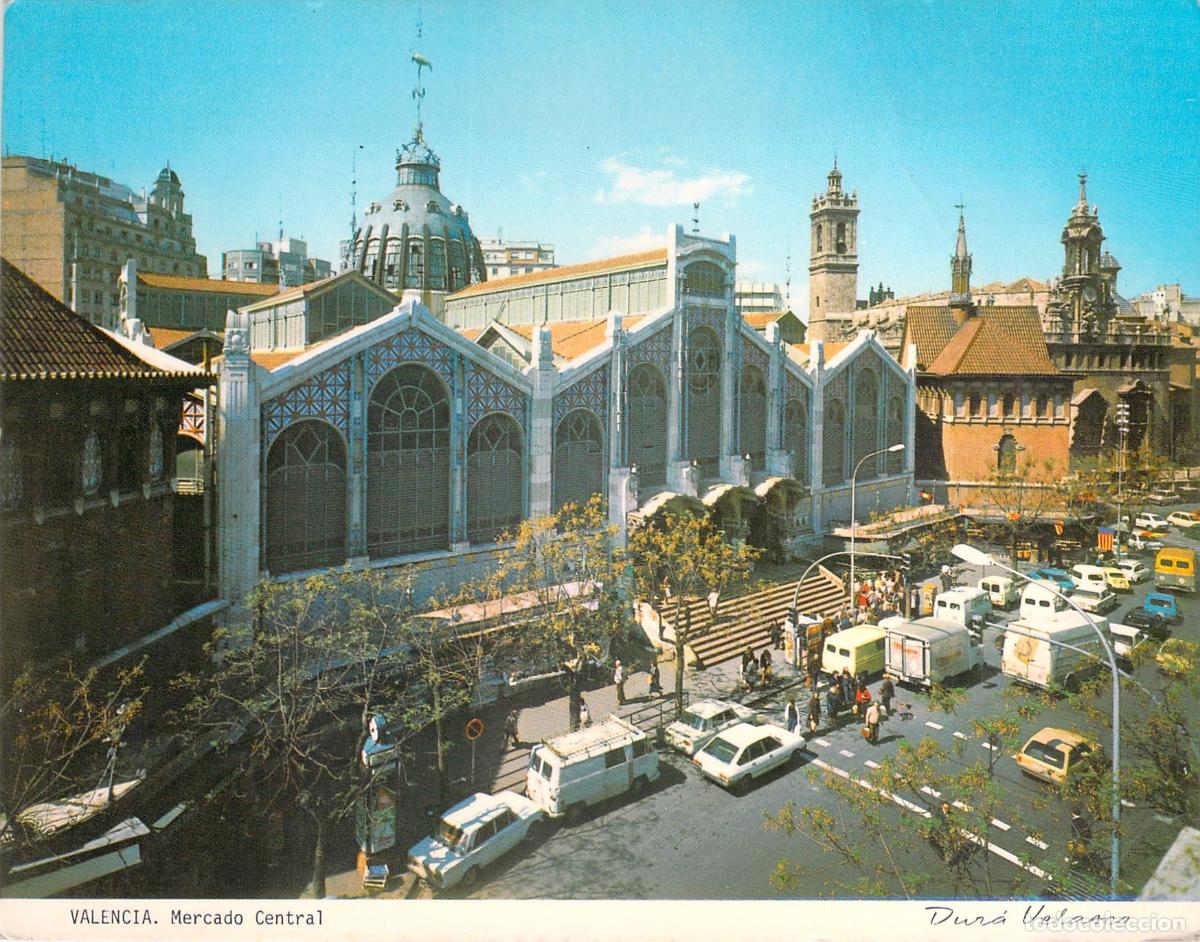 Postales: Postal de Valencia: Fachada del Hist&oacute;rico Mercado Central