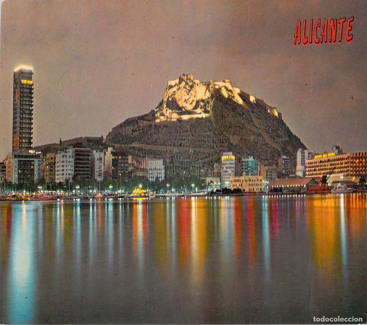 Postales: Postal de Alicante Vista Nocturna del Castillo de Santa B&aacute;rbara
