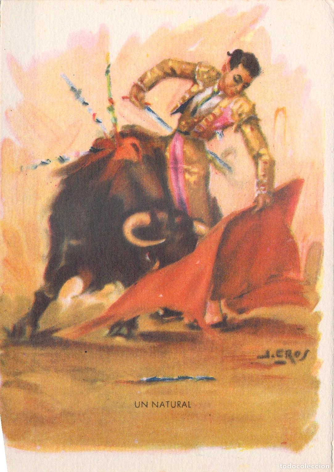 Postales: Postal Taurina &Oacute;leo de J. Cros Un Natural &Aacute;lbum Taurino