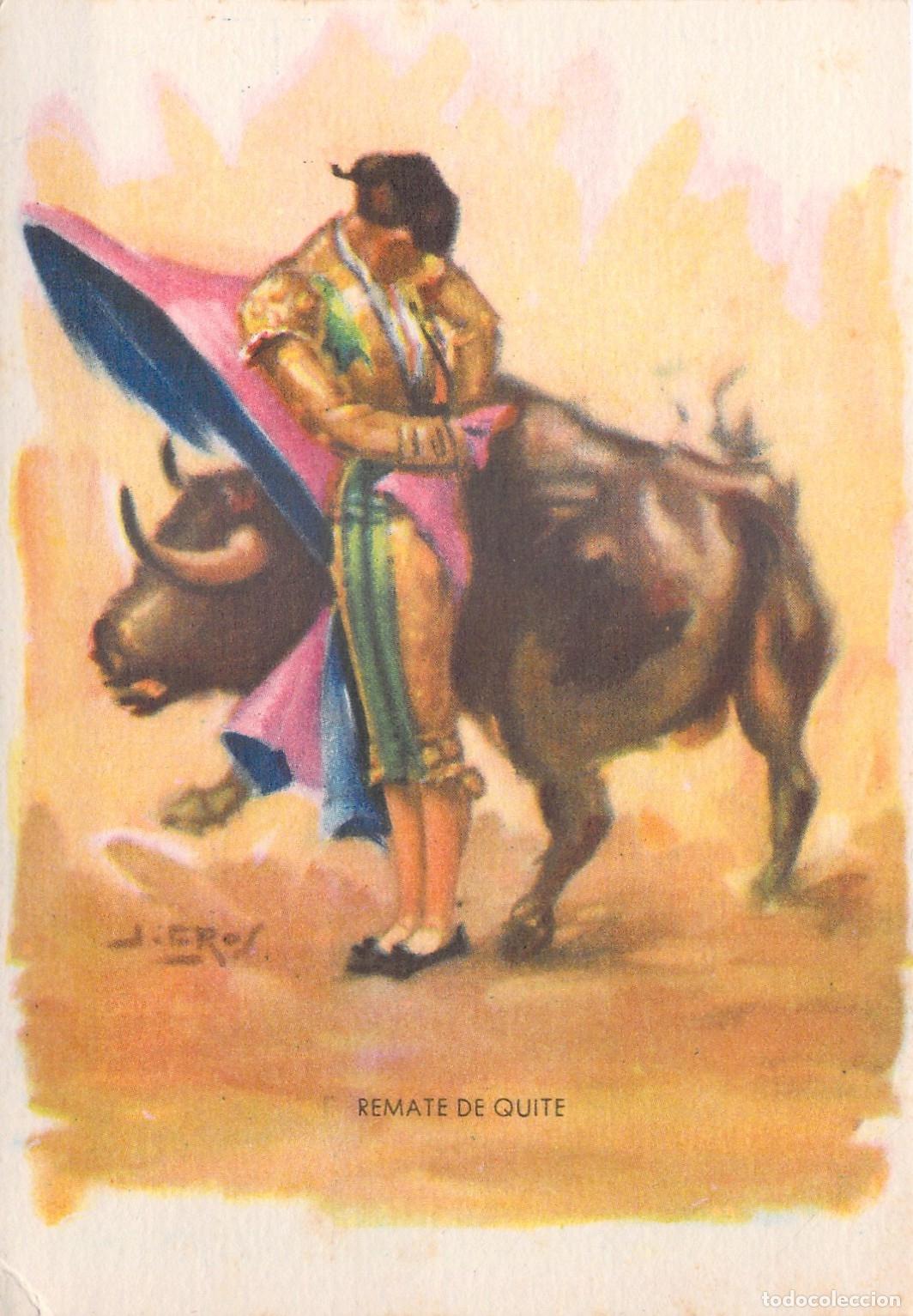 Postales: Postal de Tauromaquia Remate de Quite &Oacute;leo de J. Cros