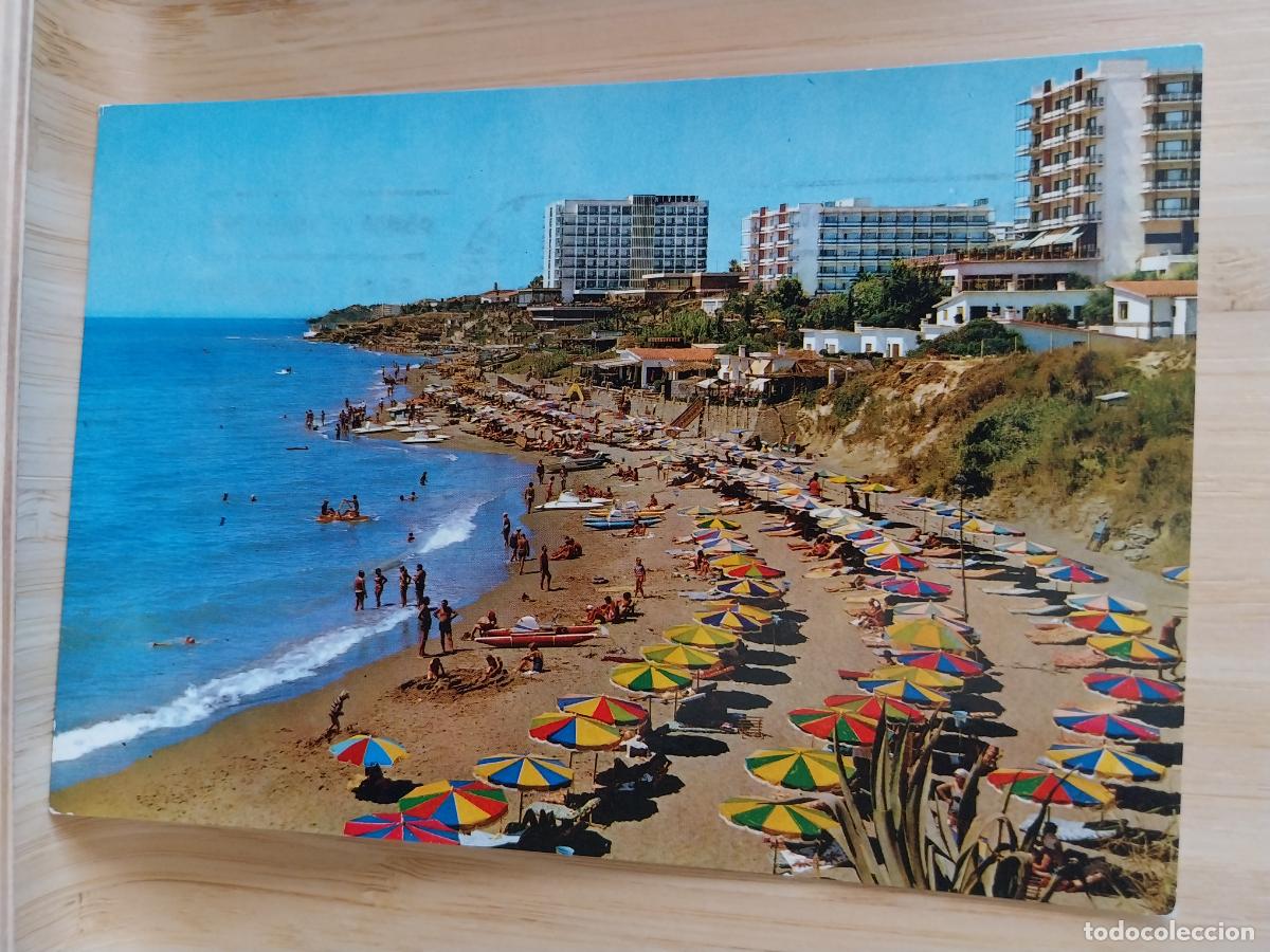Postales: TORREMOLINOS PLAYA ED BEASCOA 1432 CIRCULADA A&Ntilde;O 1971 ANIMADA
