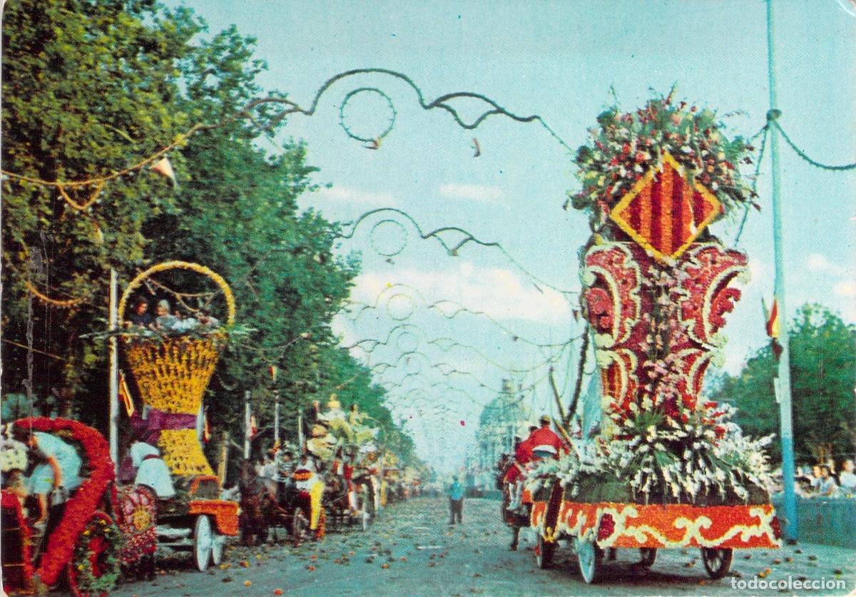 Postales: Postal Valencia Feria de Julio Batalla de Flores Carrozas