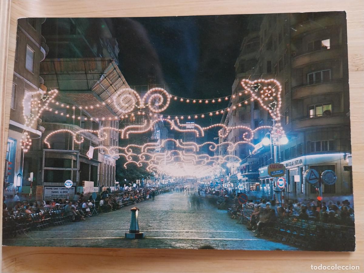 Postales: RAMBLA MENDEZ NU&Ntilde;EZ ALICANTE ED GARRABELLA 37 SC ORIGINAL NOCTURNA ANIMADA VELADORES