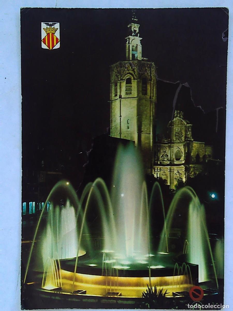 Postcards: POSTAL DE VALENCIA : TORRES DE MIGUELETE Y CATEDRAL ILUMINADA. A&Ntilde;OS 60 CON SOBRECARGA PLAN VALENCIA