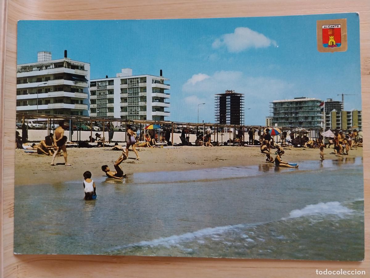 Postales: PLAYA SAN JUAN ALICANTE ED FISA 93 ESCRITA A&Ntilde;OS 70 ORIGINAL ANIMADA VINTAGE
