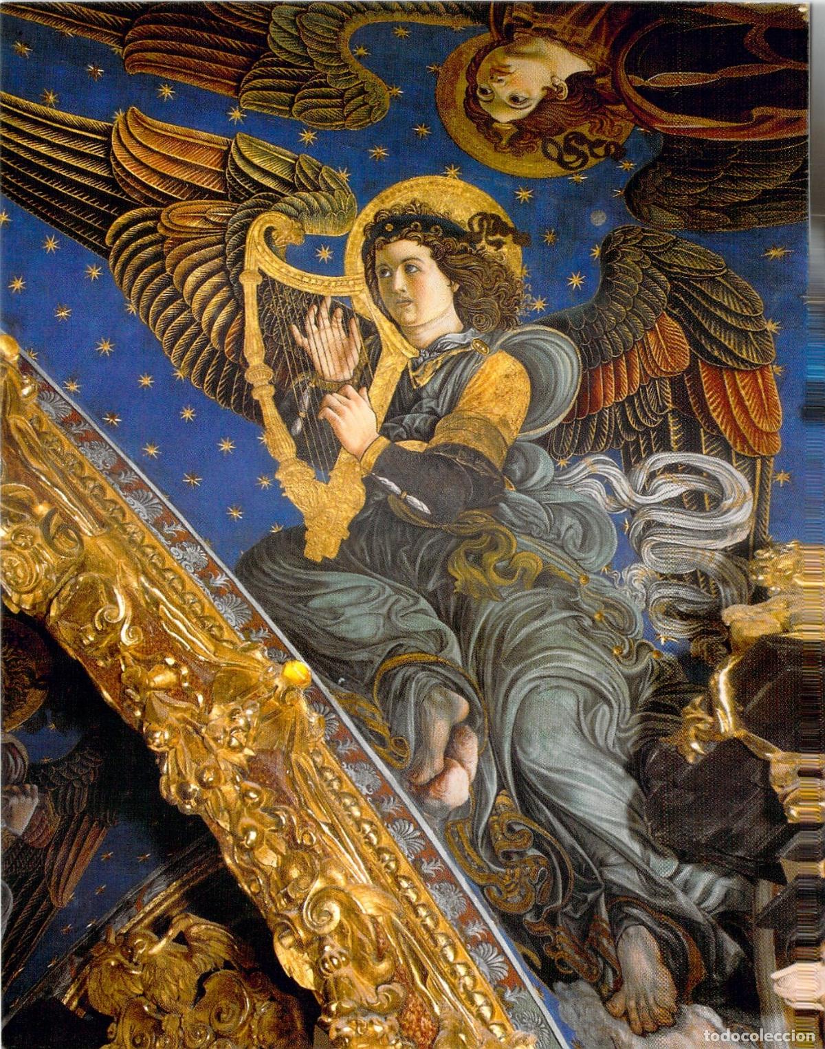Postales: Postal &Aacute;ngeles M&uacute;sicos Catedral de Valencia - &Aacute;ngel con Arpa