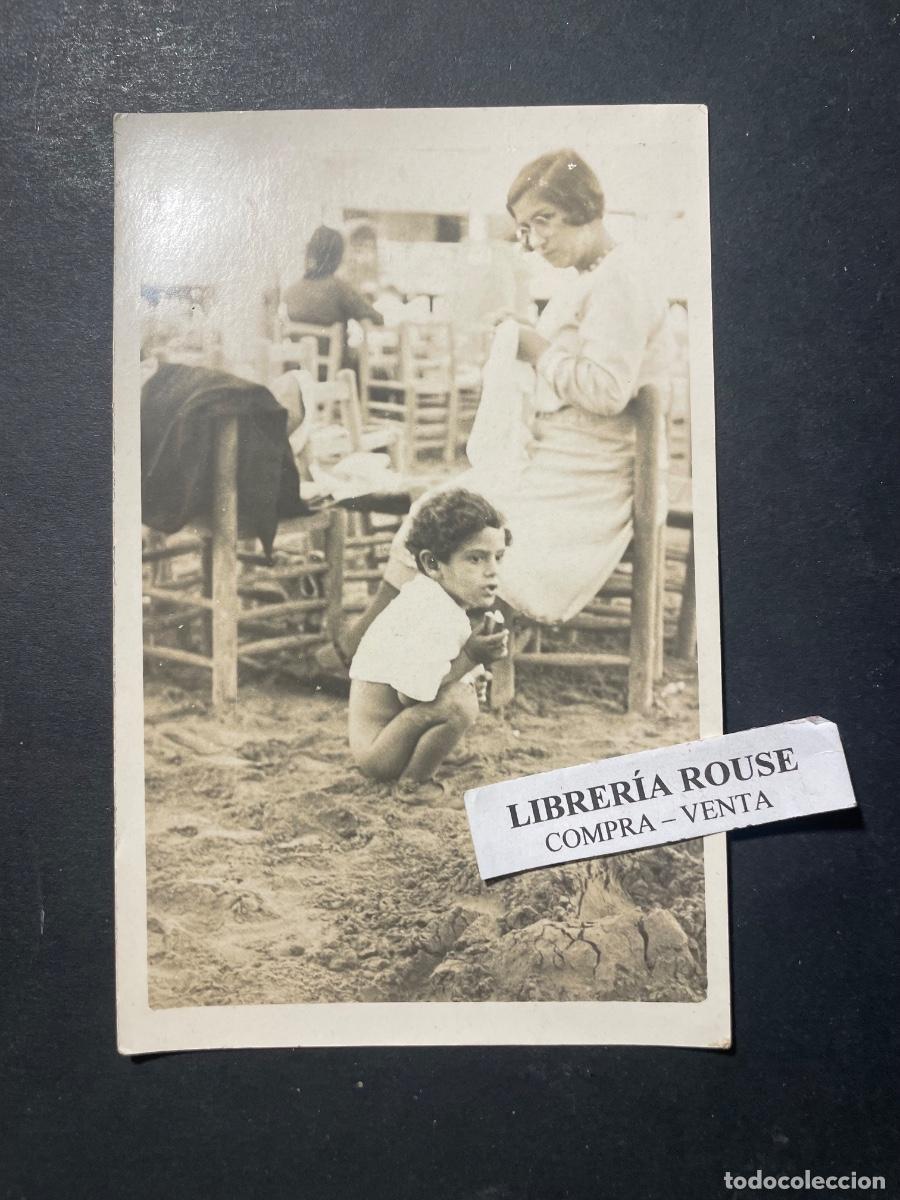 Postales: ANTIGUA POSTAL FOTOGRAFICA - VALENCIA - PLAYA DE VALENCIA - 1933 - 14X9 CM. ESTADO EL QUE SE VE EN L