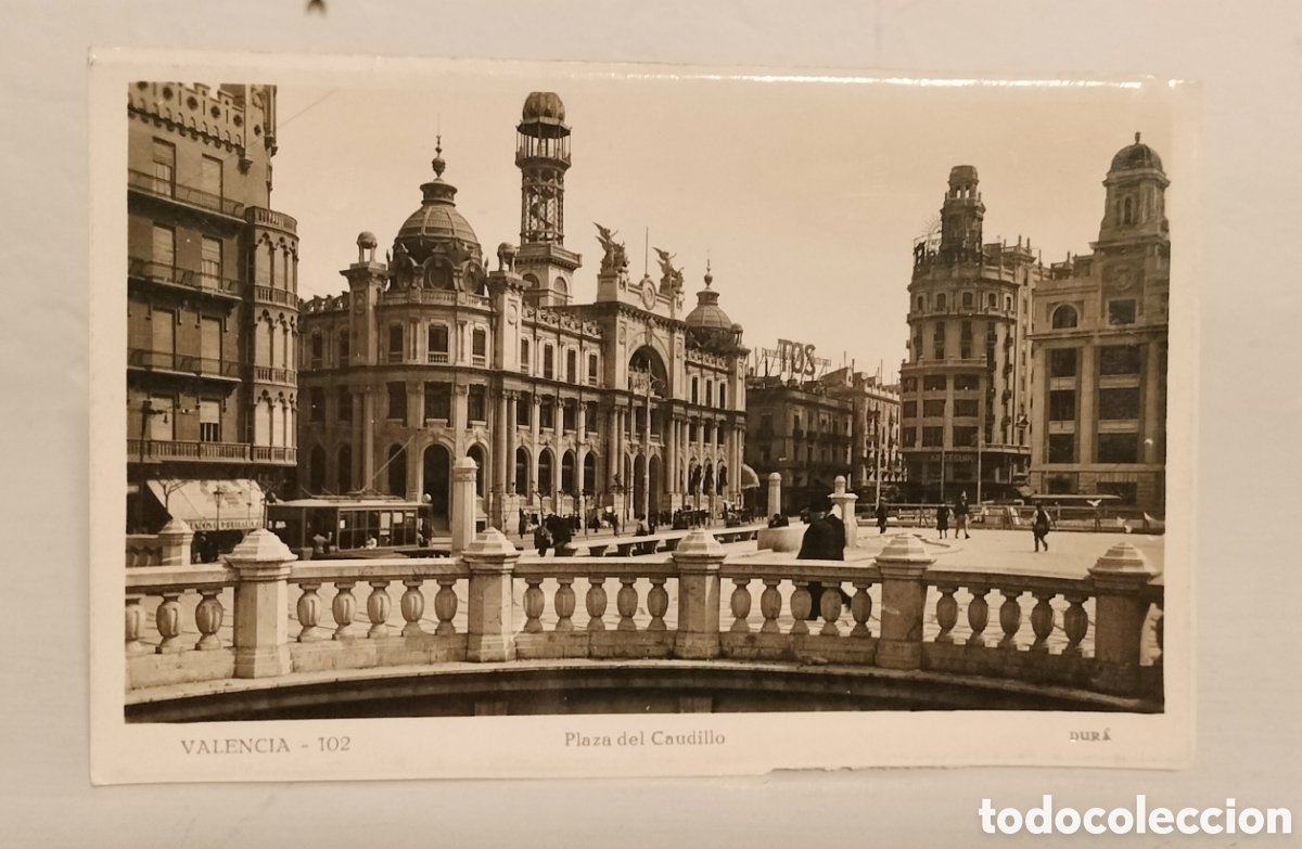 Postales: Postal Valencia plaza del caudillo