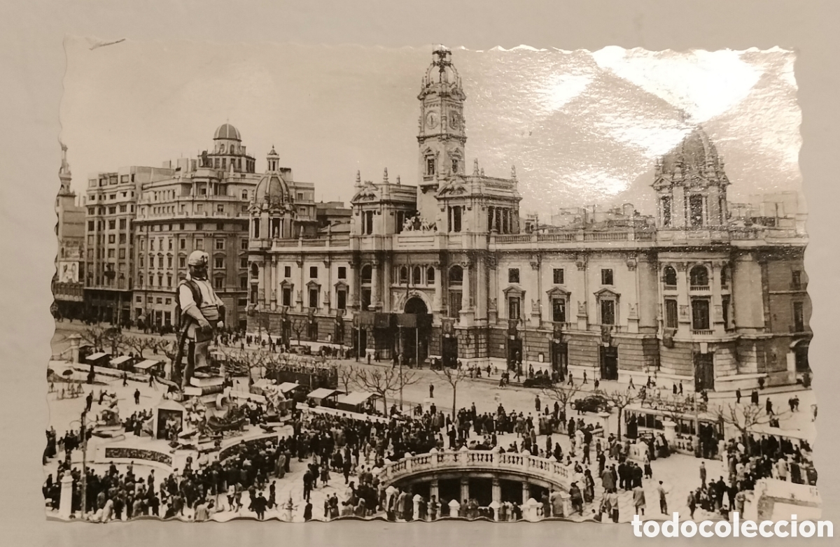 Postales: Postal Valencia,plaza del caudillo, d&iacute;a de Fallas