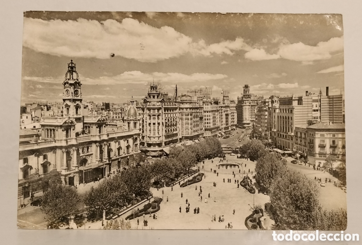 Postales: Postal Valencia,plaza del caudillo