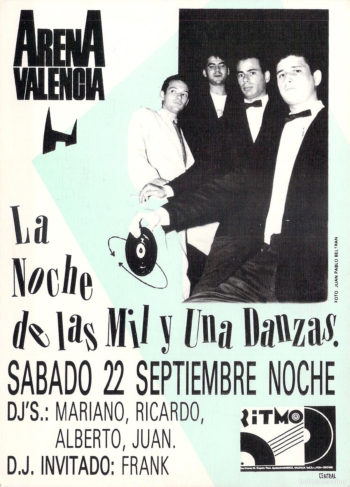 Postales: Postal Discoteca Arena Auditorium Valencia La Noche de las Mil y Una Danzas