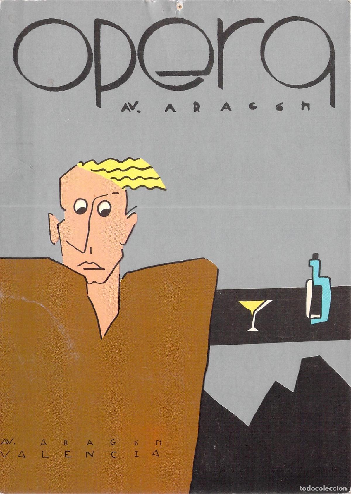 Postales: Postal de Publicidad del Local Opera en Valencia, Avenida Arag&oacute;n