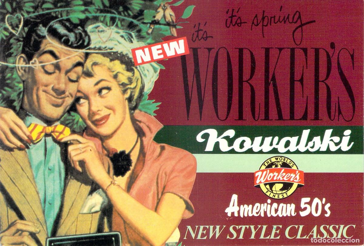 Postales: Postal Publicitaria de Zapatos Worker's Kowalski Estilo Americano