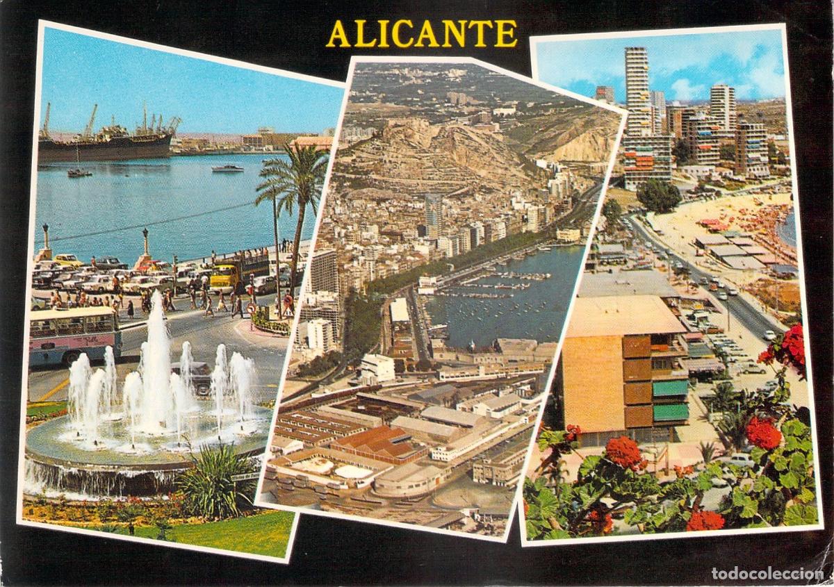 Postales: Postal de Alicante: Bellezas de la Ciudad con Vistas del Puerto y Playa