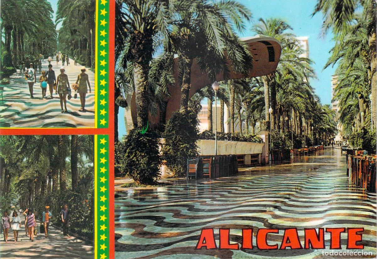 Postales: Postal de Alicante Diversos Aspectos Explanada de Espa&ntilde;a