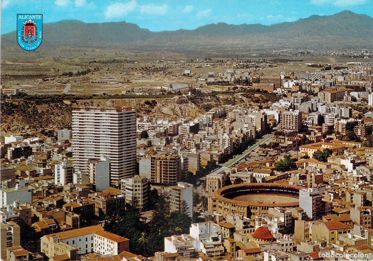 Postales: Tarjeta Postal de Alicante con Vista A&eacute;rea y Plaza de Toros
