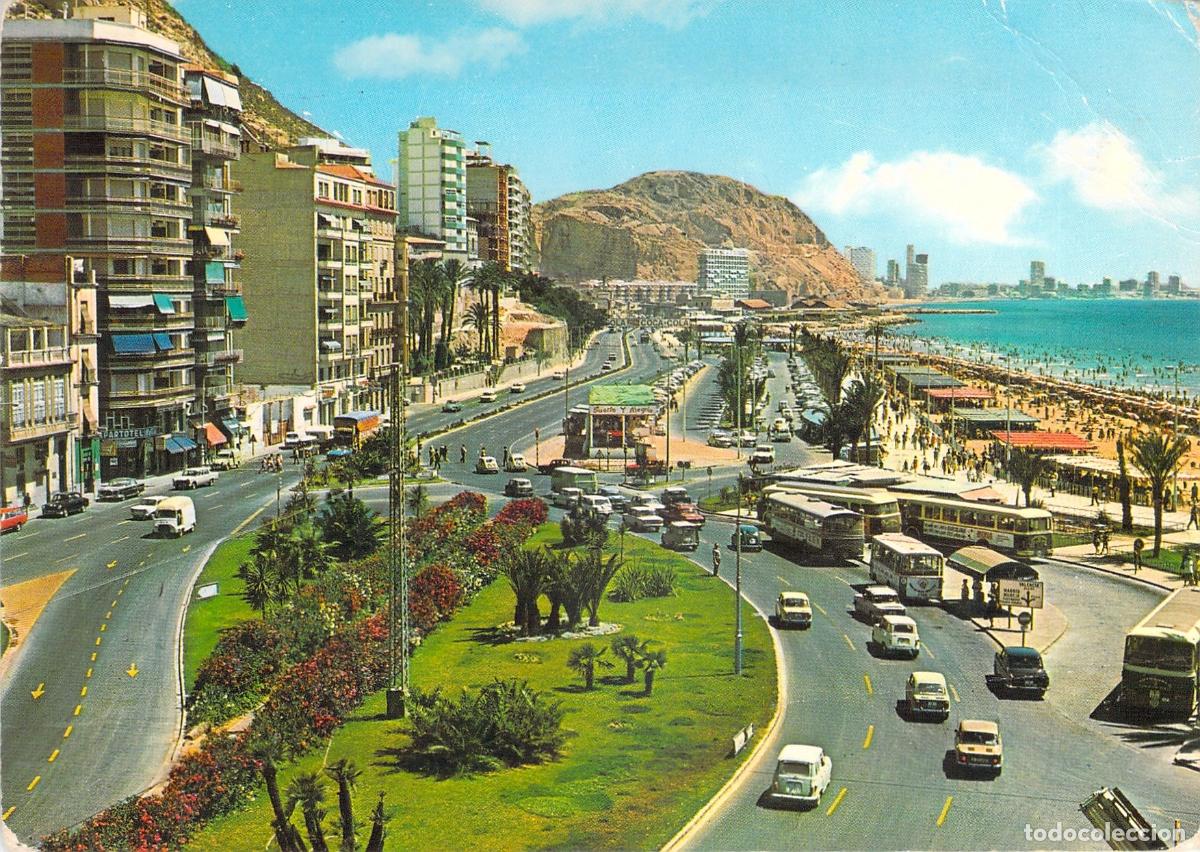 Postales: Postal Alicante Plaza del Mar y Paseo de Gomis