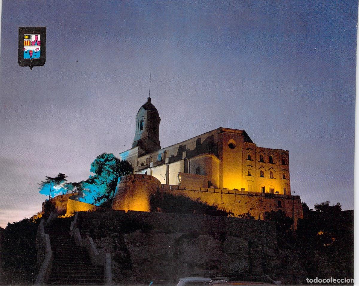 Postales: Postal de Cullera: Vista Nocturna del Castillo Iluminado, Valencia