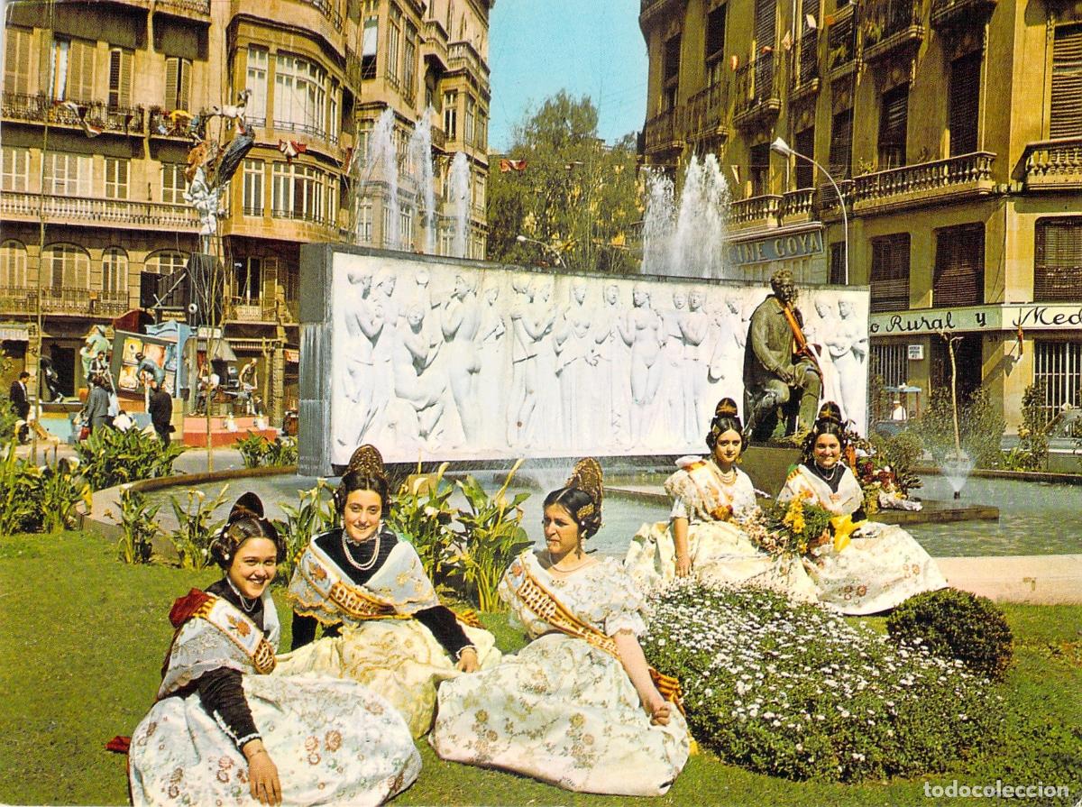 Postales: Postal de Valencia: Monumento al Maestro Serrano y Falleras