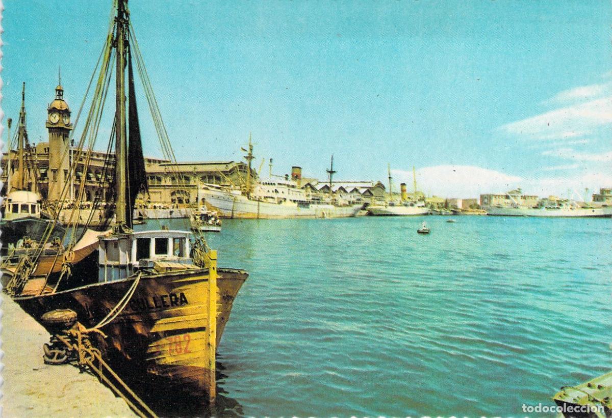 Postales: Postal del Puerto de Valencia con Barcos y Embarcaciones