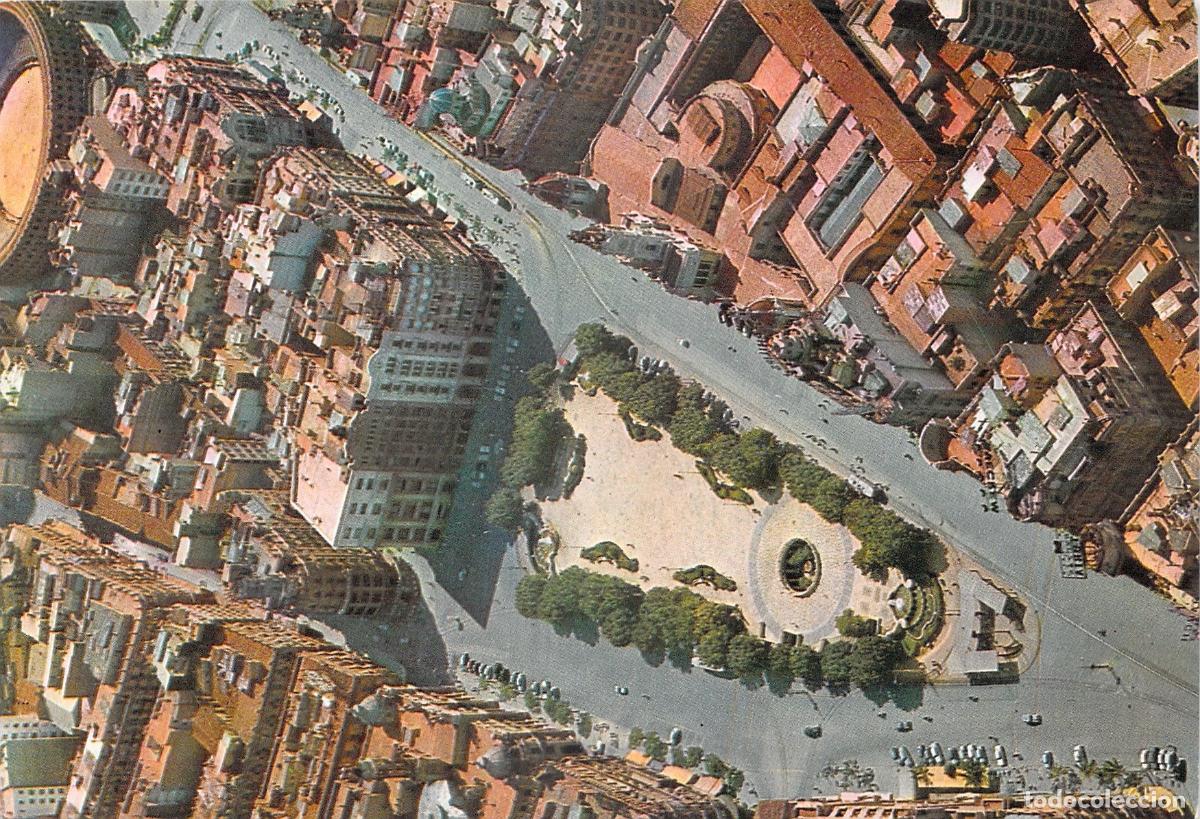 Postales: Postal de Valencia - Vista A&eacute;rea de la Plaza del Caudillo