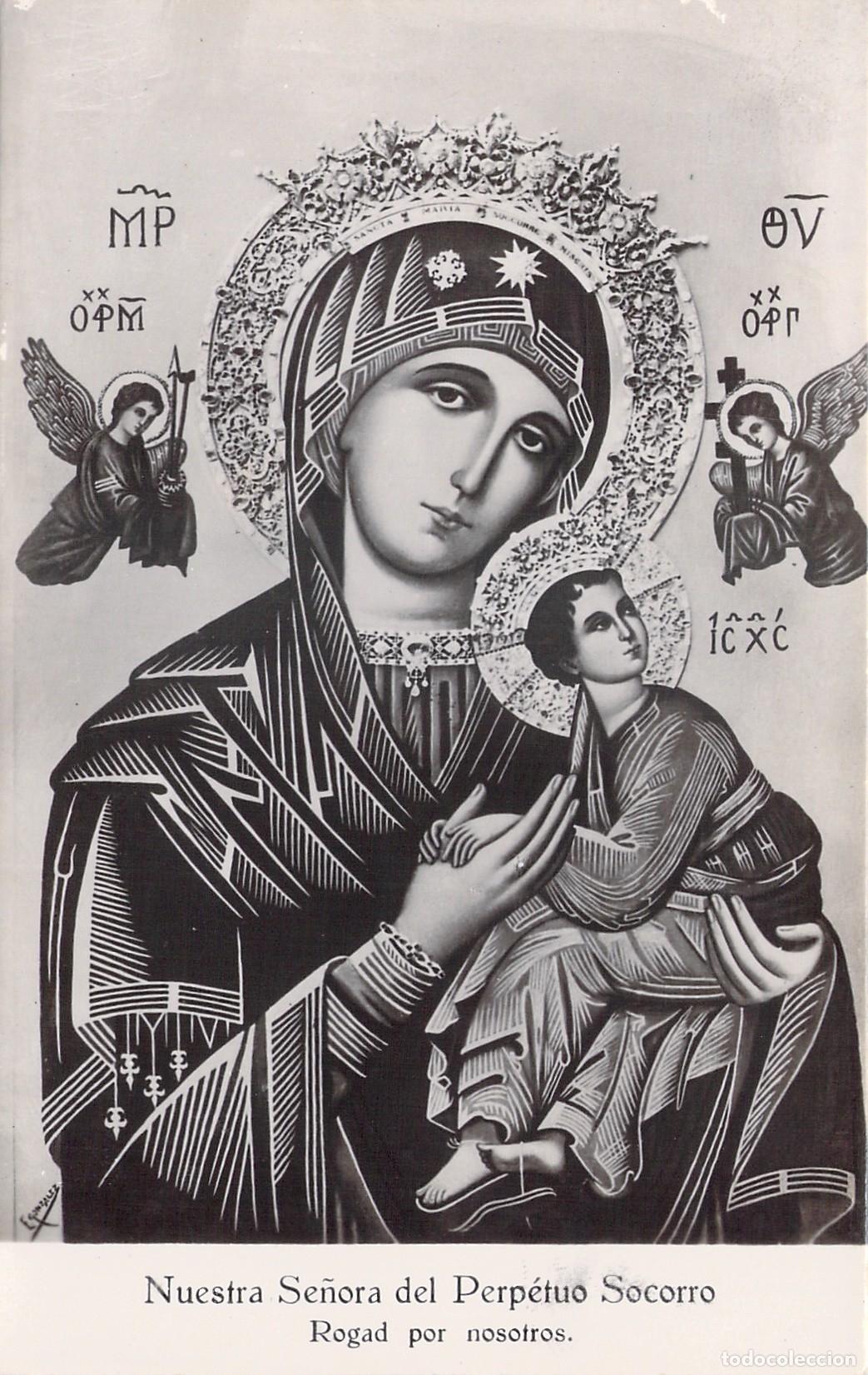 Postales: Postal de Nuestra Se&ntilde;ora del Perpetuo Socorro, Icono Religioso