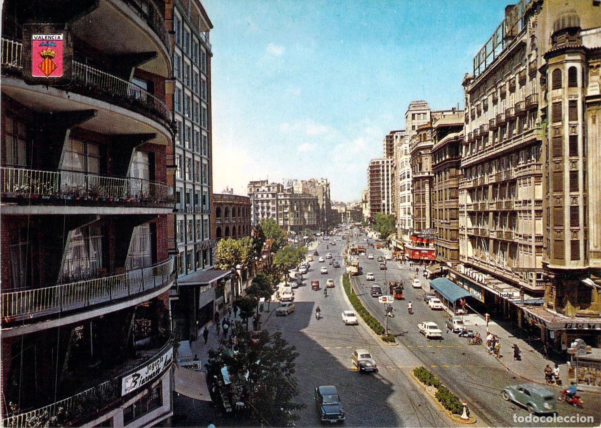 Postales: Postal de la Calle de J&aacute;tiva en Valencia con Vista de Ciudad