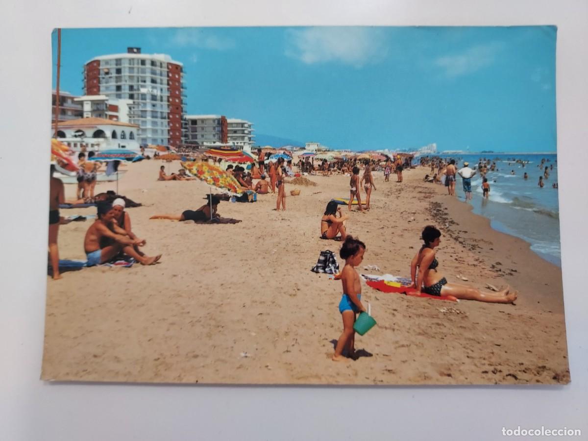 Postales: POSTAL DAIMUZ. PLAYA DE DAIMUZ. 1970. CIRCULADA. VALENCIA. MATASELLOS DAIMUZ