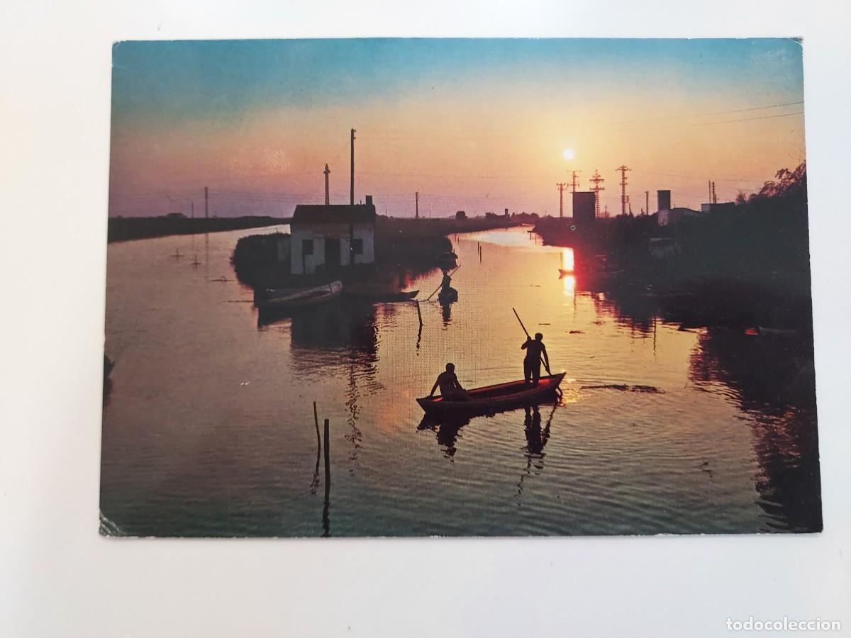 Postales: POSTAL SUECA EL PERELLO ATARDECER EN EL CANAL. 1974. SIN CIRCULAR. VALENCIA
