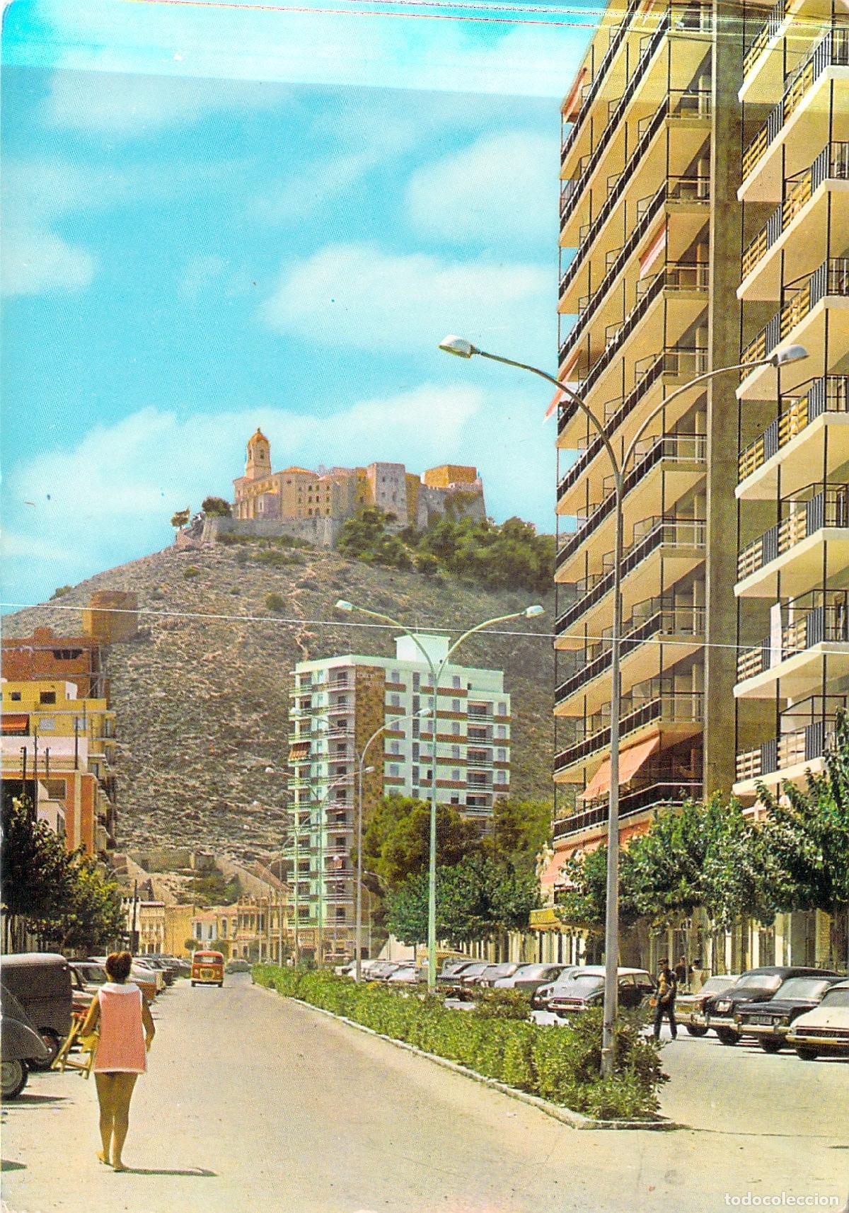 Postales: Postal de Cullera Valencia Perspectiva de El Castillo y Edificios