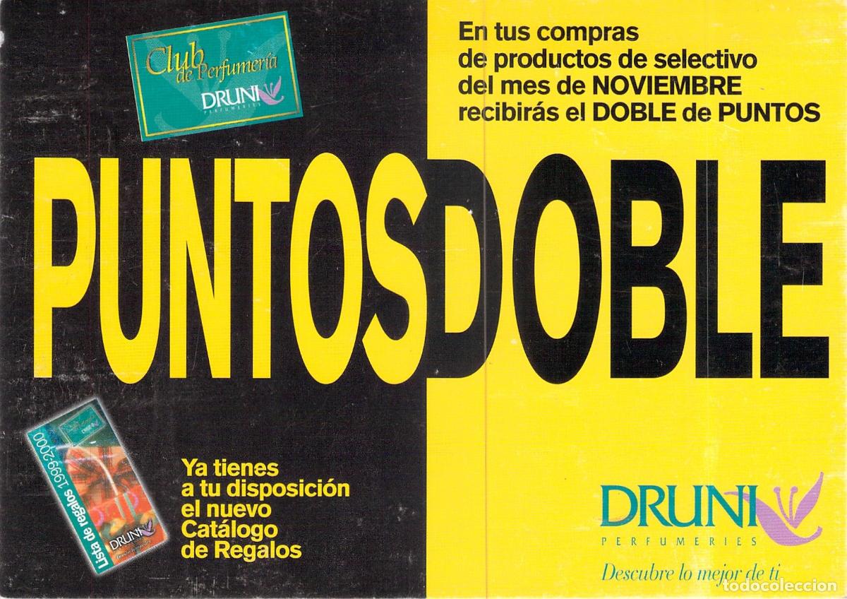 Postales: Postal Publicitaria Druni Perfumer&iacute;as Promoci&oacute;n Puntos Doble