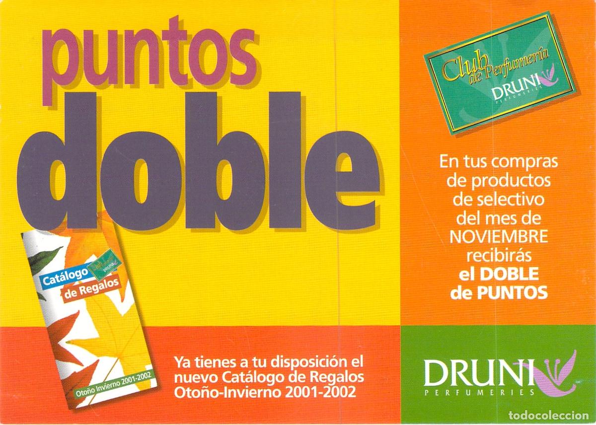 Postales: Postal Publicitaria Perfumer&iacute;as Druni Promoci&oacute;n Puntos Doble