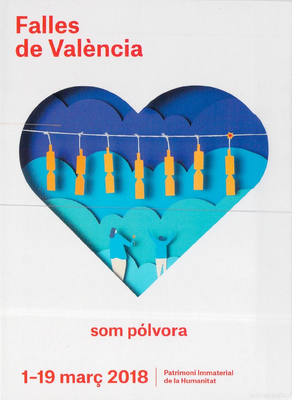 Postales: Postal Cartel de las Fallas de Valencia Som P&oacute;lvora 2018