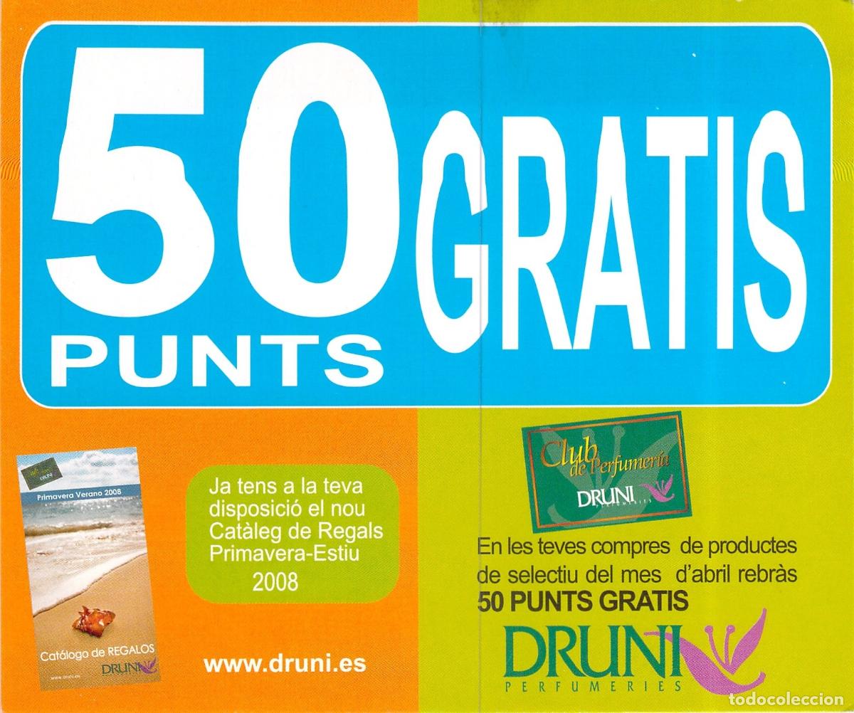 Postales: Tarjeta Postal Publicitaria Druni Perfumeries Promoci&oacute;n 50 Puntos