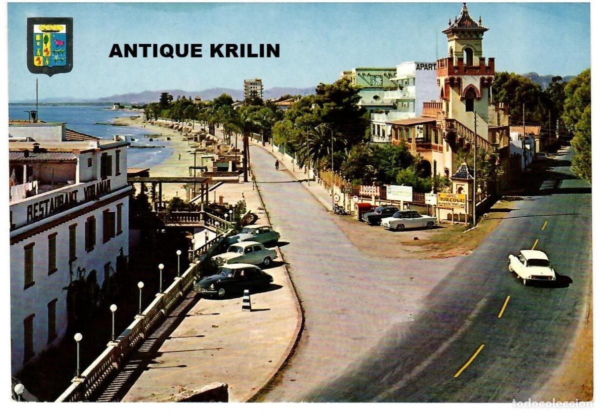 Postcards: BENICASIM N&ordm; 3 PASEO DE LAS VILLAS Y CARRETERA CASTELLON / ESCUDO DE ORO / FRANQUEADA