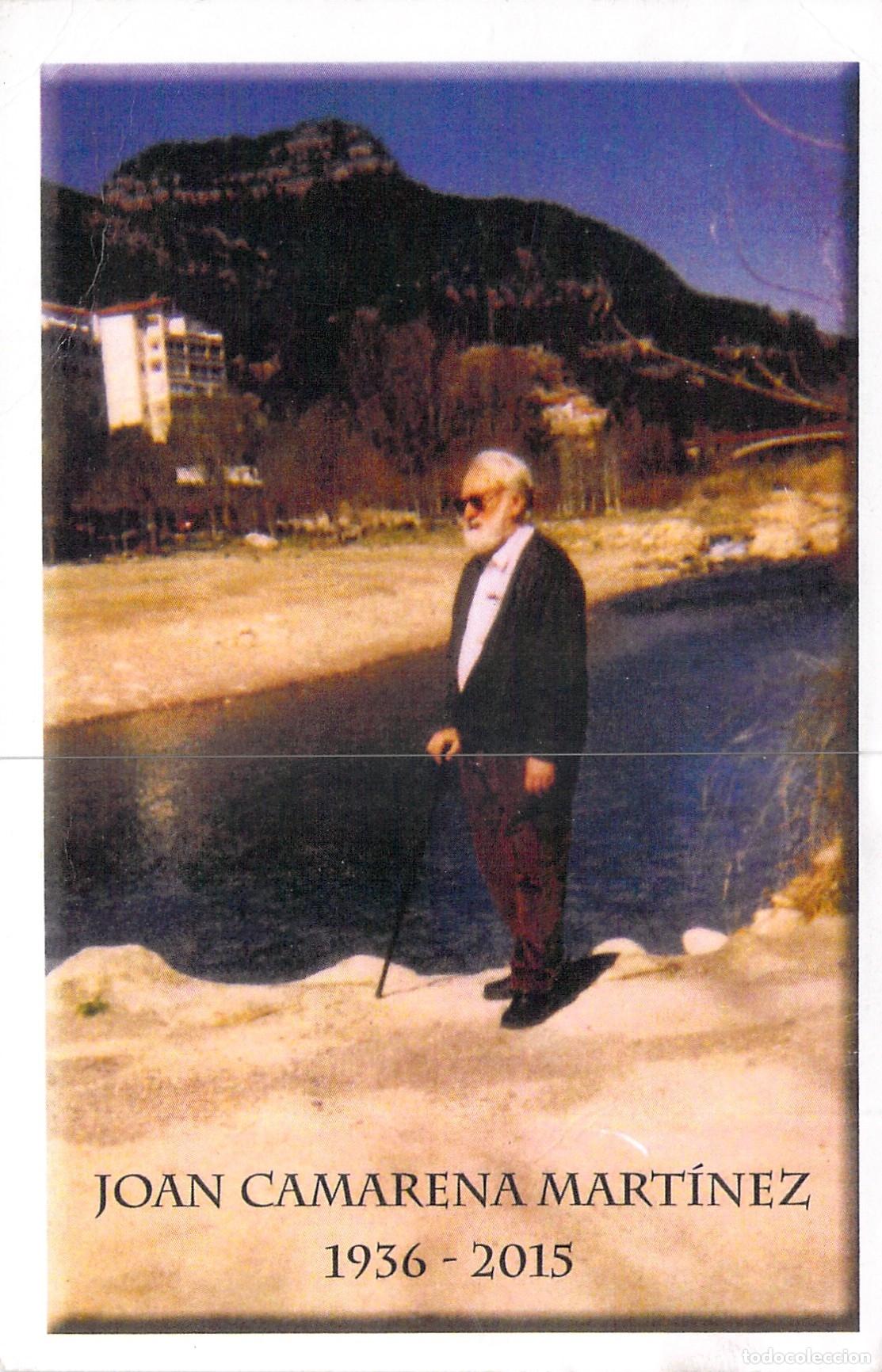 Postales: Postal Recordatorio de Joan Camarena Mart&iacute;nez con Poema de Le&oacute;n Felipe