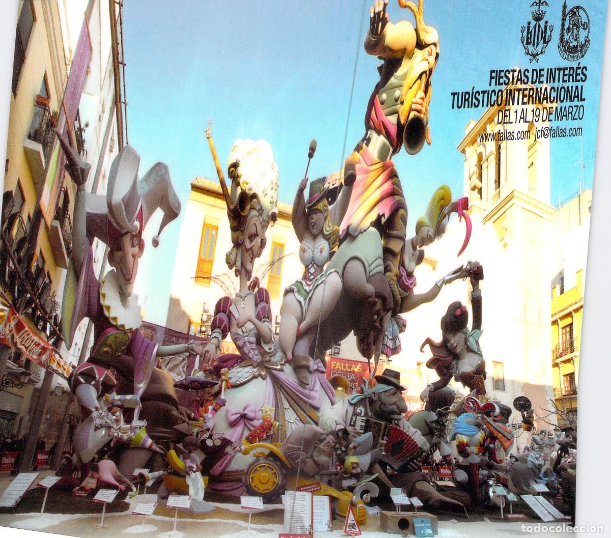 Postales: Postal de las Fallas de Valencia: Falla Plaza del Pilar Esc&aacute;ndalo 2014
