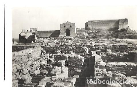 Postales: ANTIGUA POSTAL 12 SAGUNTO CASTILLO PUERTA DE ALMENARA Y RESTOS DEL FORO ROMANO JDP