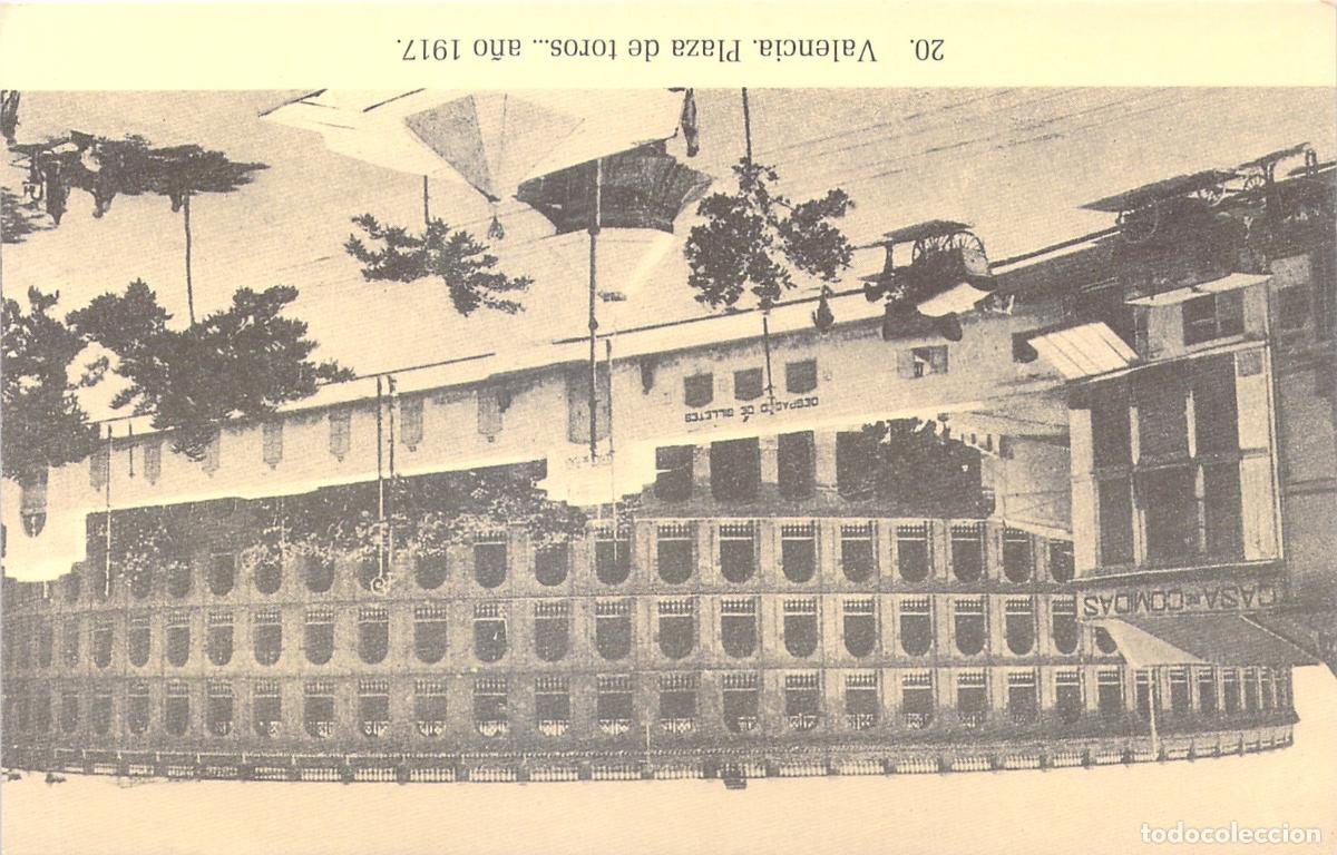 Postales: Postal de Valencia: Plaza de Toros y Escena Hist&oacute;rica / reproducci&oacute;n en 1983