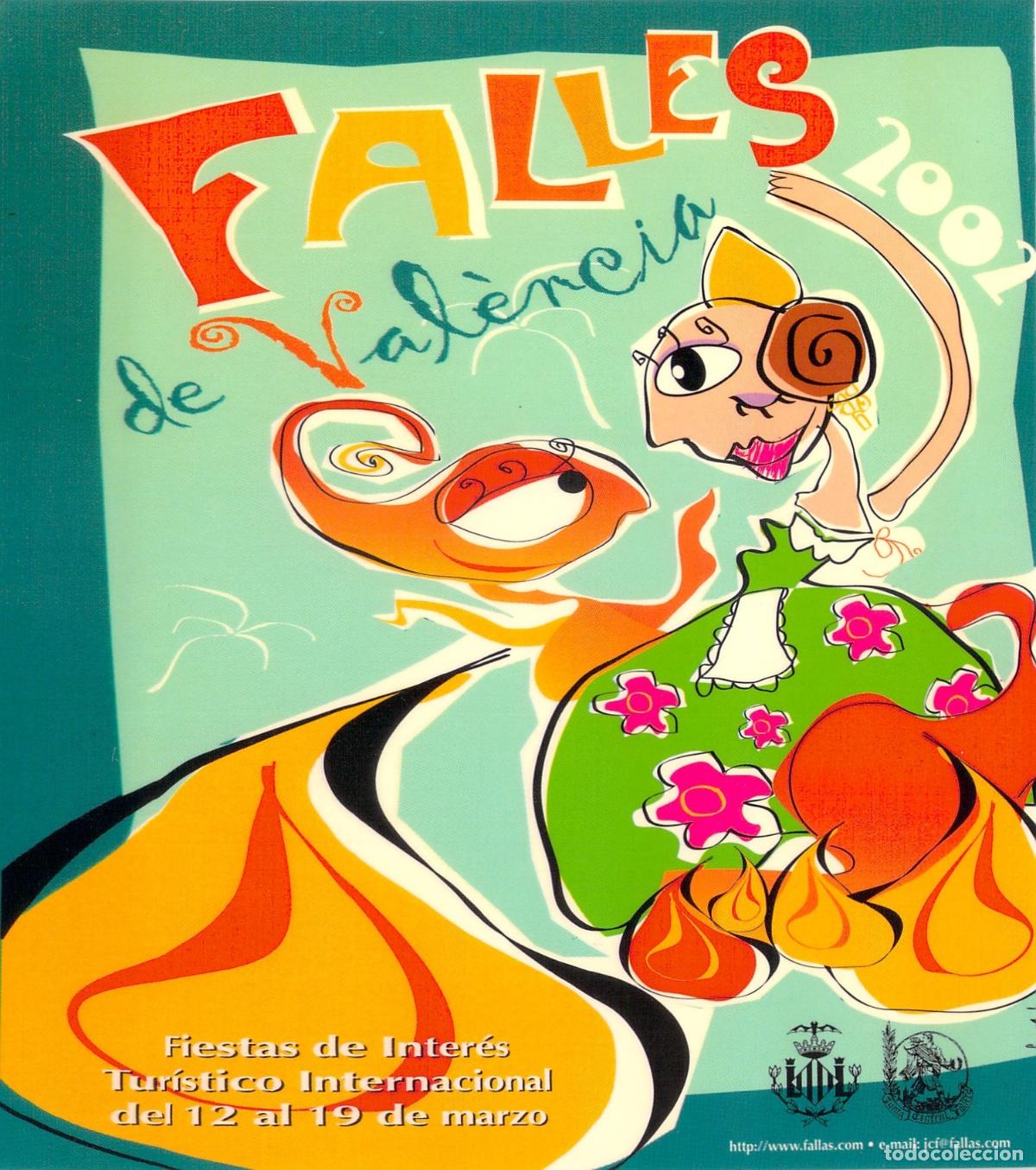 Postales: Postal Falles de Valencia Cartel Primer Premio Estudiantes 2002