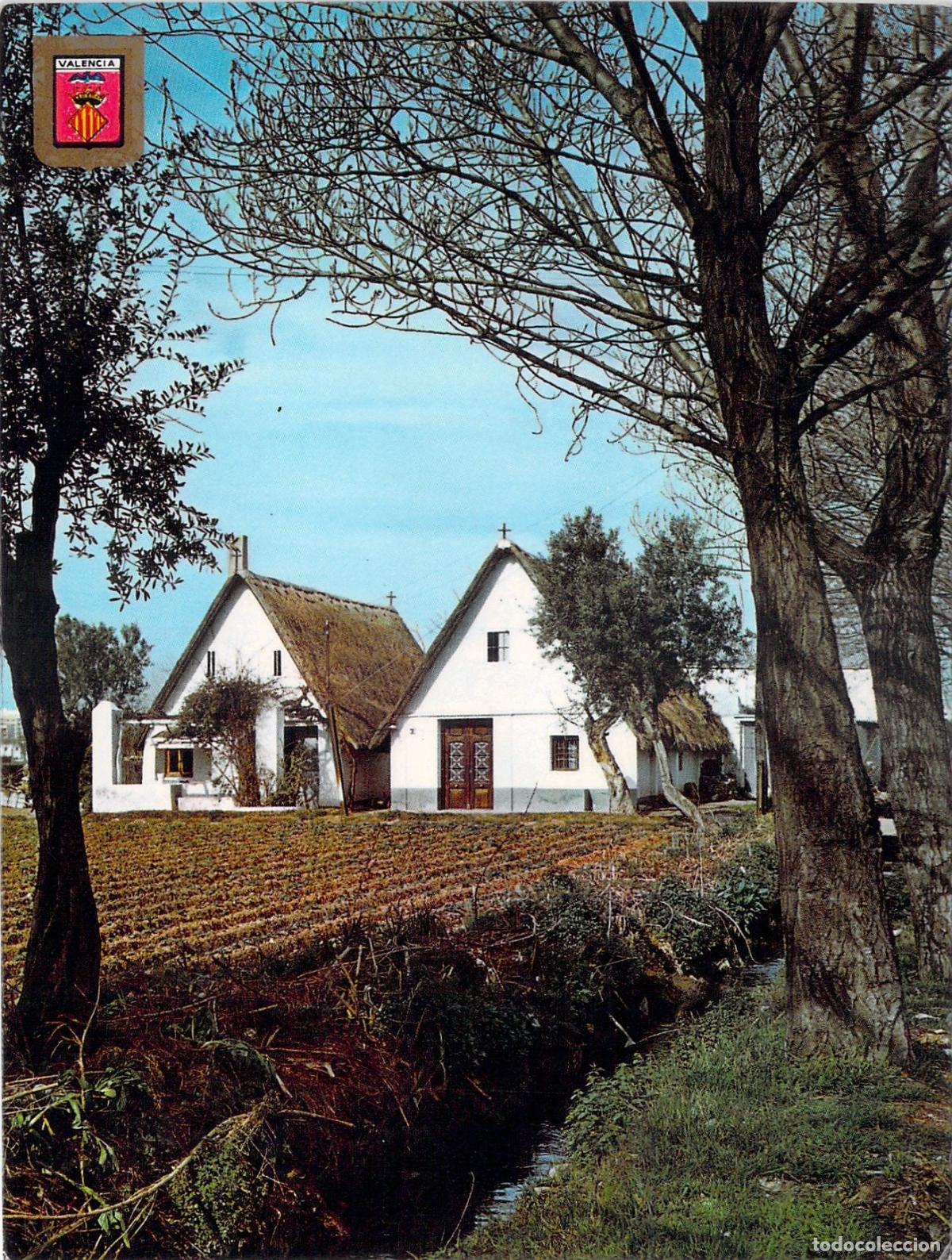 Postales: Postal de Valencia: Barracas T&iacute;picas y Paisaje Rural