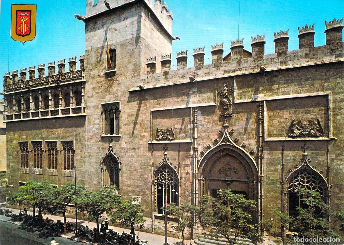 Postales: Postal de la Fachada de La Lonja en Valencia