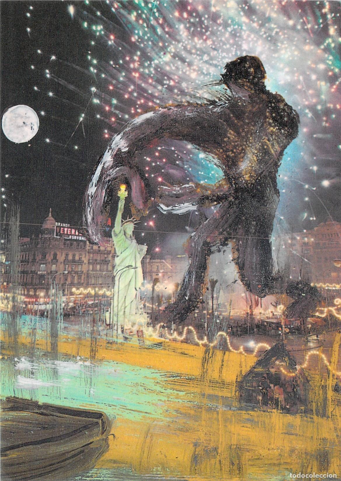 Postales: Postal Arte Contempor&aacute;neo Jos&eacute; Morea A la Luna de Valencia