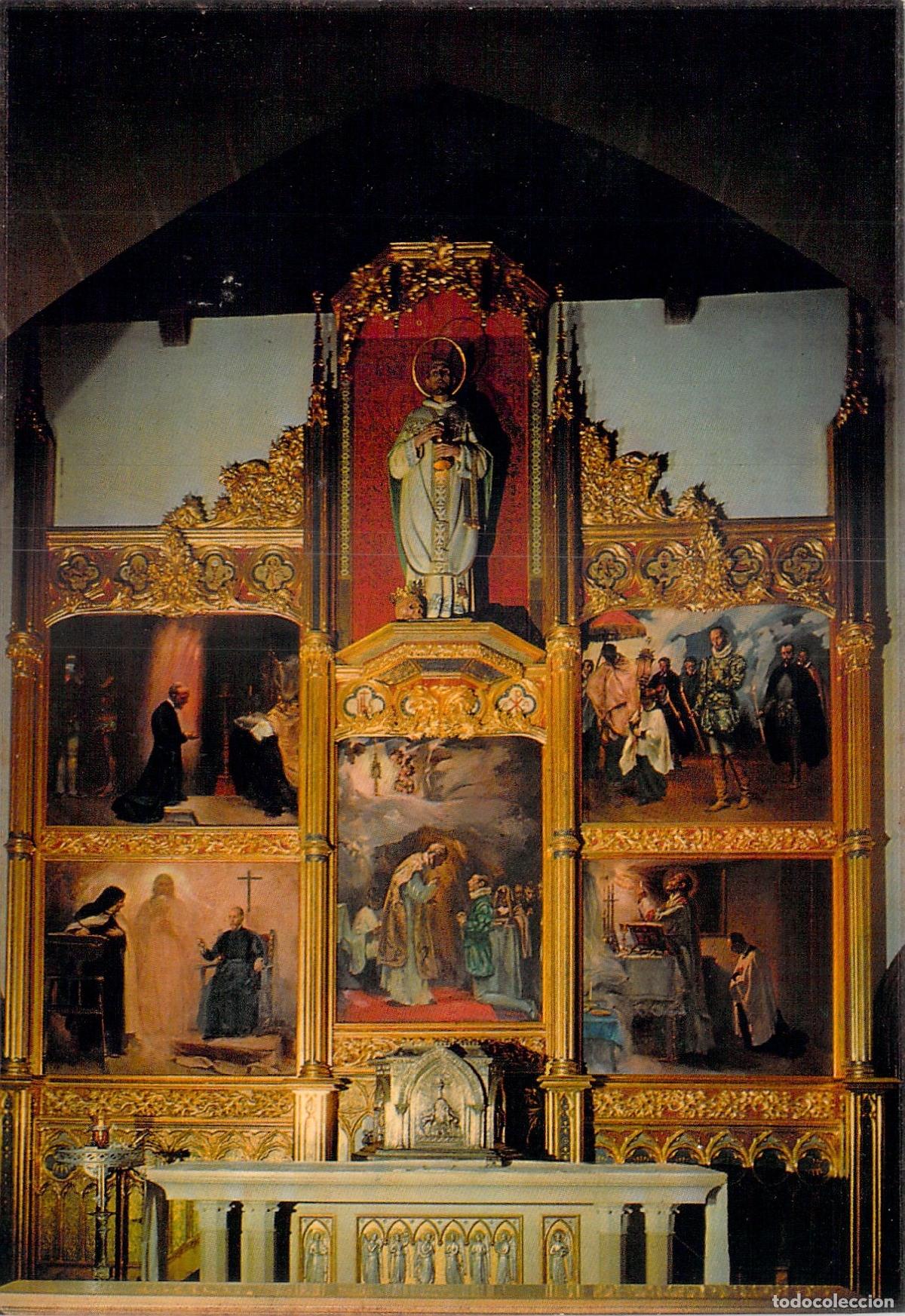 Postales: Postal Gand&iacute;a Valencia Palacio del Santo Duque Retablo de Segrelles