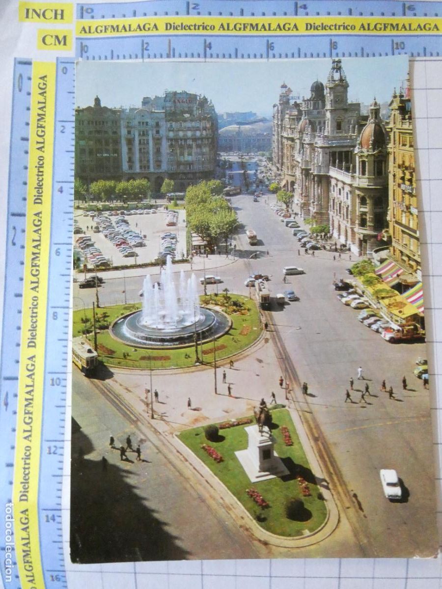 Postales: POSTAL DE VALENCIA. A&Ntilde;O 1964. PLAZA DEL CAUDILLO VISTA AEREA 20 ORTIN ROYO. 1606