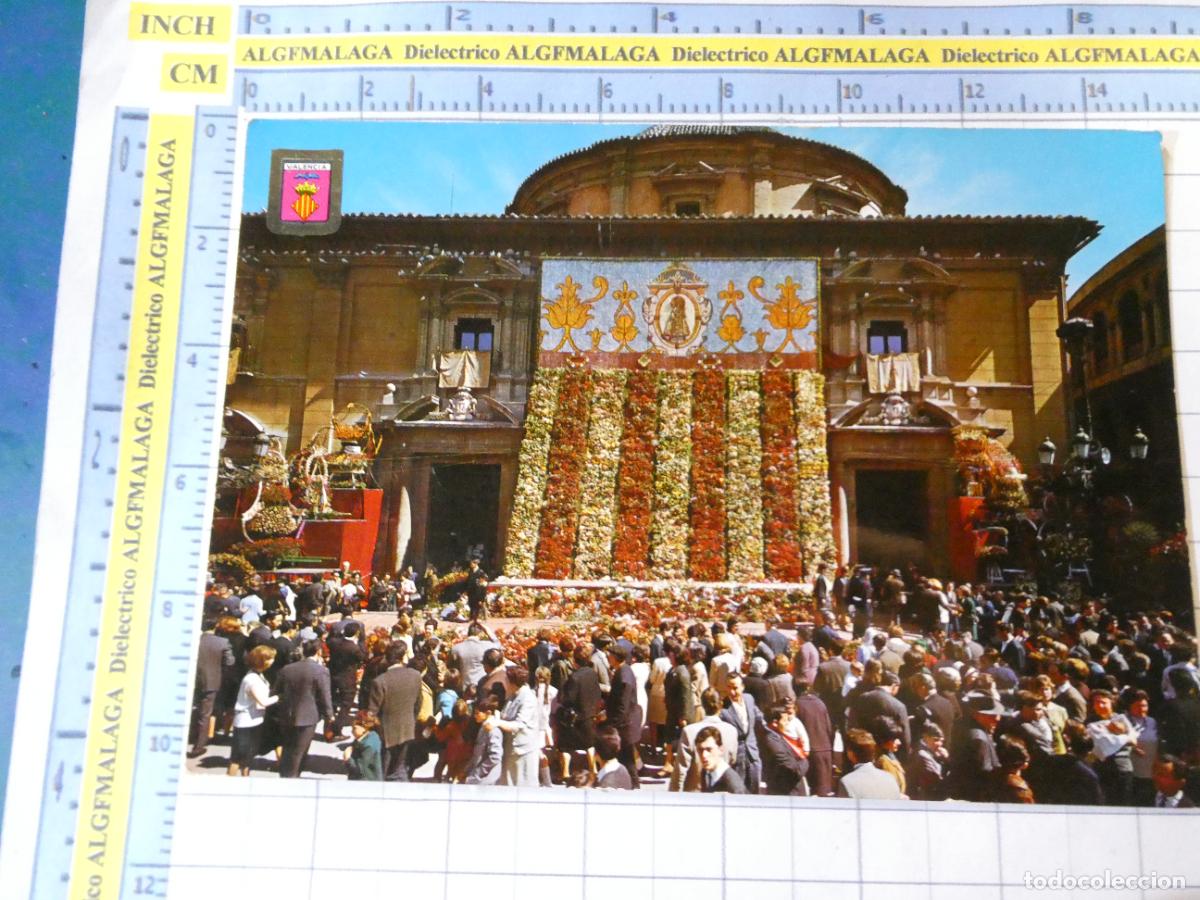 Postales: POSTAL DE VALENCIA. A&Ntilde;O 1965. PLAZA DE LA VIRGEN OFRENDA 1043 ESCUDO ORO. 1612
