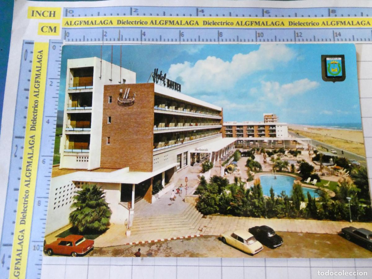 Postales: POSTAL DE VALENCIA. A&Ntilde;O 1963. GAND&Iacute;A HOTEL BAYREN. CITROEN TIBUR&Oacute;N 8 ESCUDO ORO. 1613