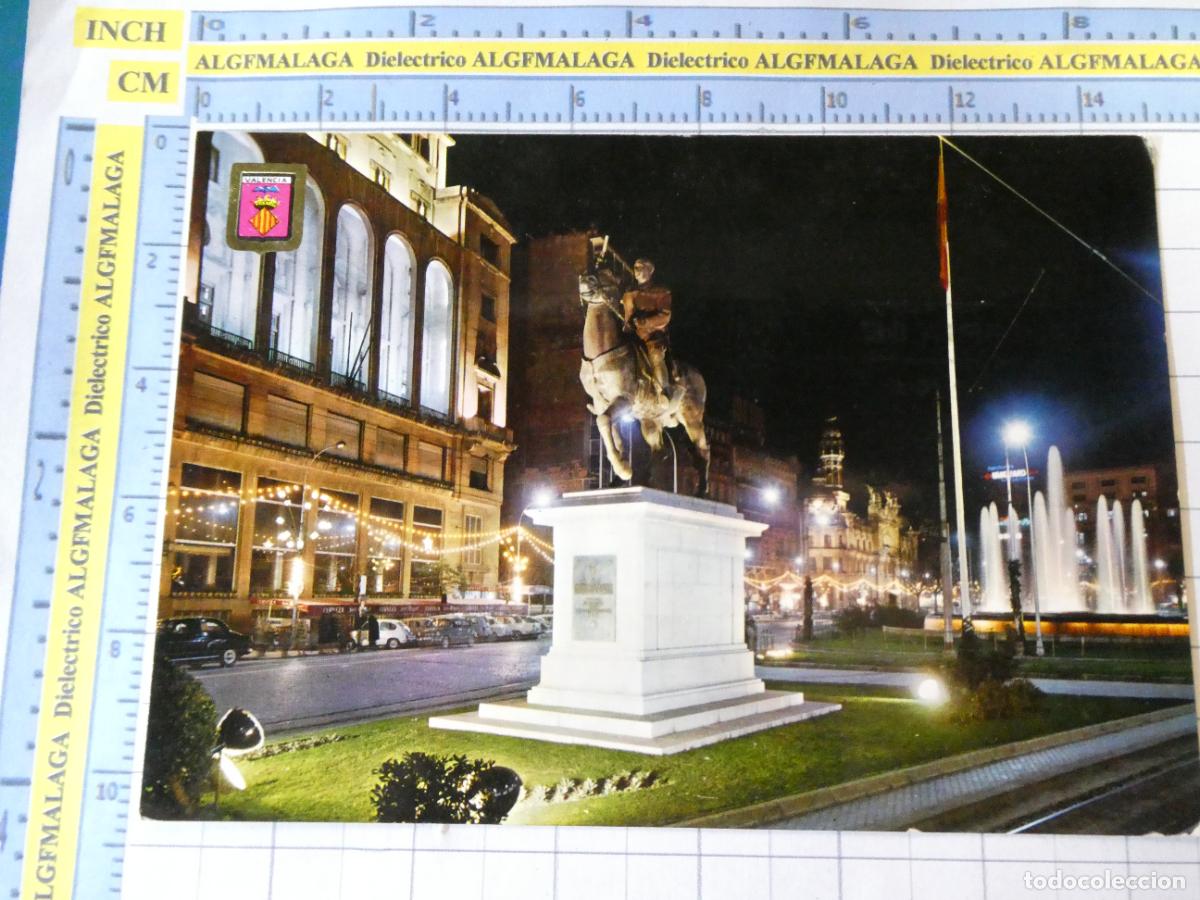 Postales: POSTAL DE VALENCIA. A&Ntilde;O 1965. PLAZA CAUDILLO NOCTURNA 1031 ESCUDO ORO. 1616
